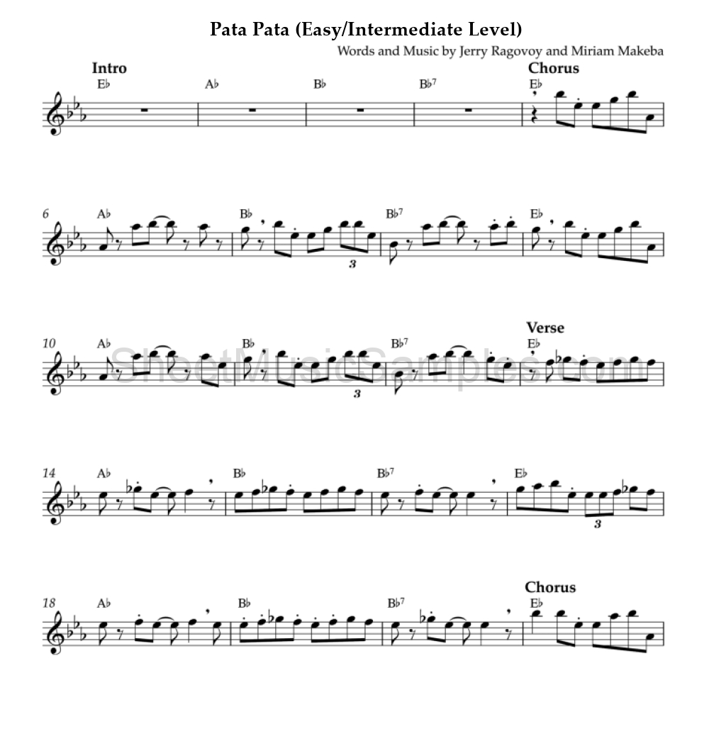 Pata Pata (Easy/Intermediate Level)