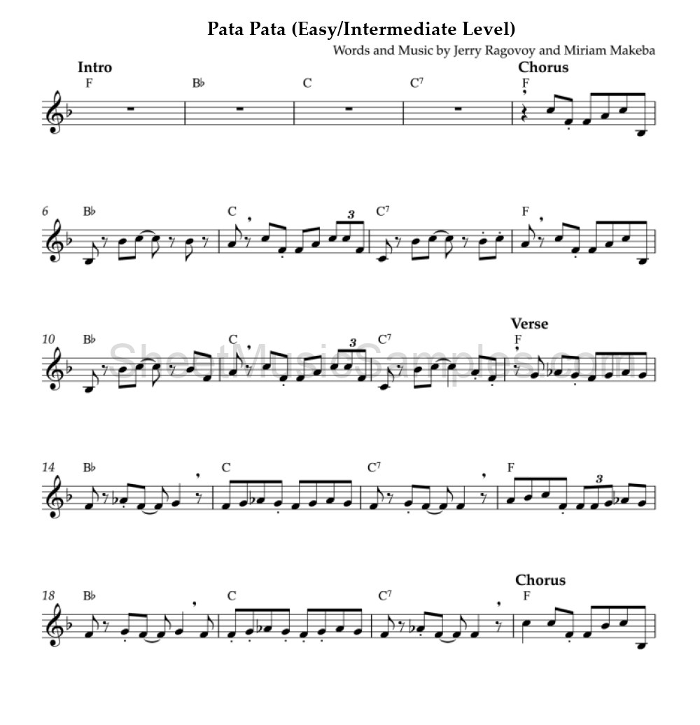 Pata Pata (Easy/Intermediate Level)