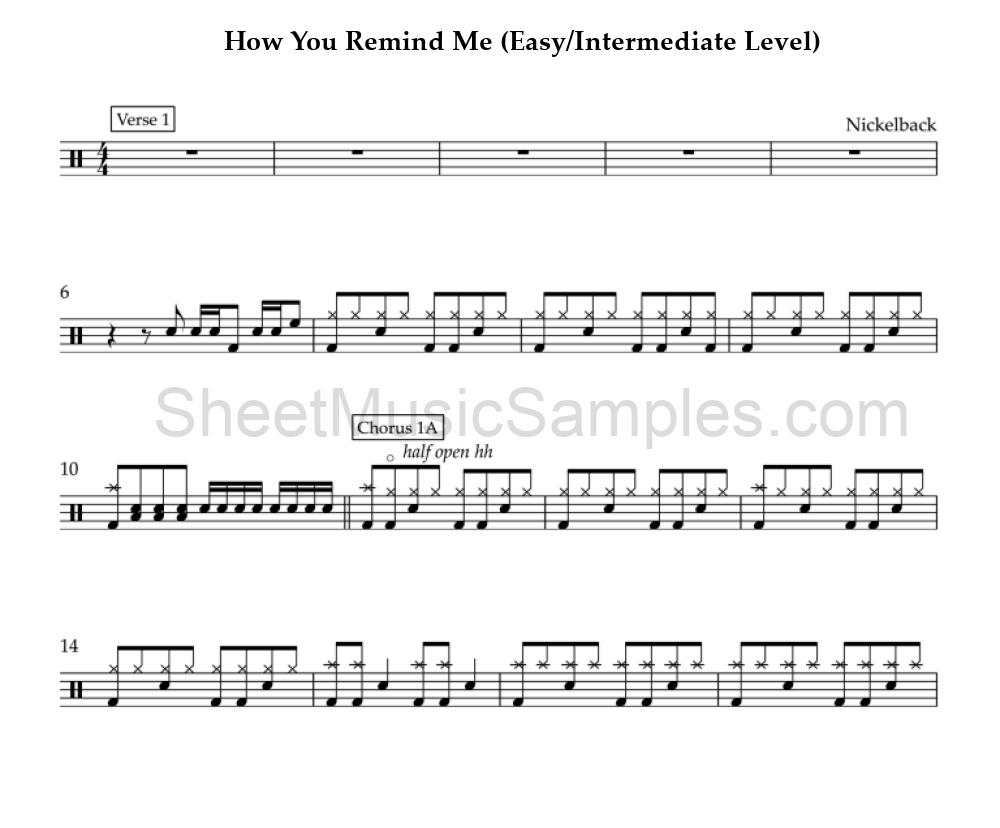 How You Remind Me (Easy/Intermediate Level)