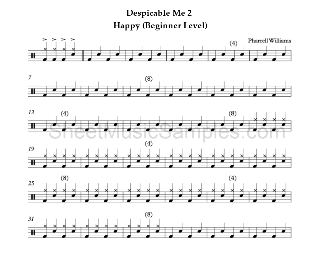 Despicable Me 2 - Happy (Beginner Level)