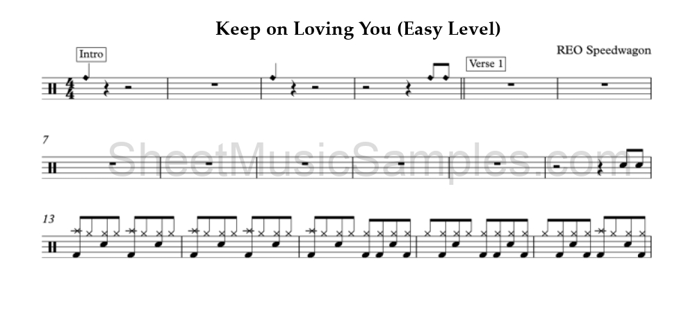 Keep on Loving You (Easy Level)