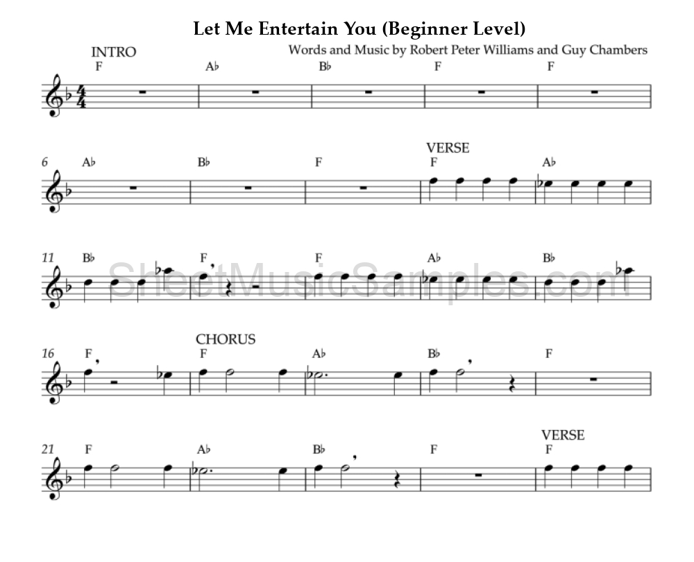 Let Me Entertain You (Beginner Level)