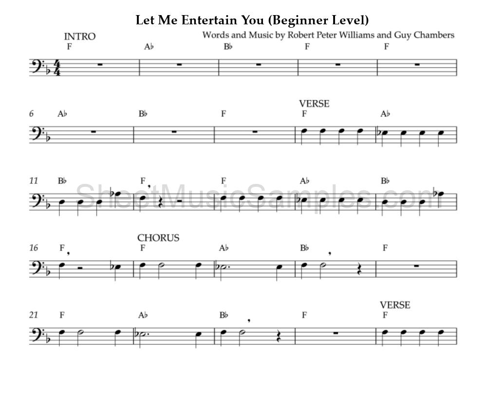 Let Me Entertain You (Beginner Level)