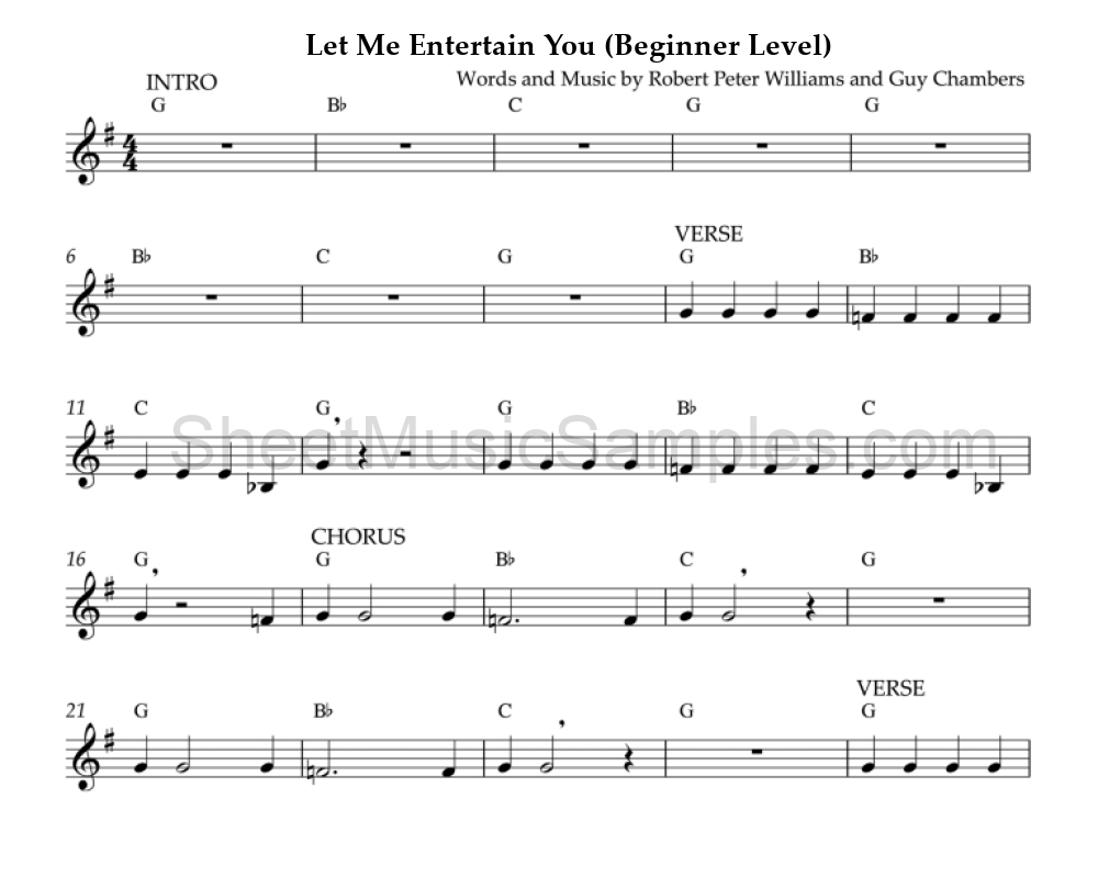 Let Me Entertain You (Beginner Level)