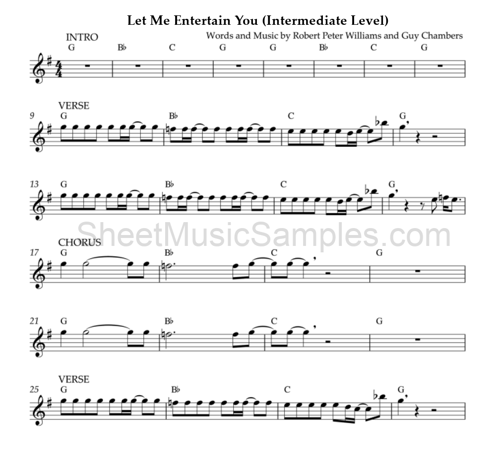 Let Me Entertain You (Intermediate Level)