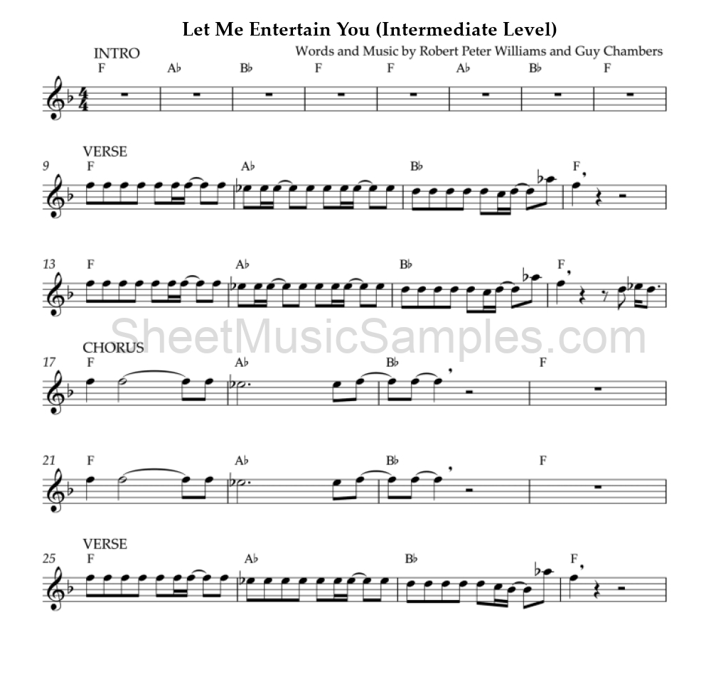 Let Me Entertain You (Intermediate Level)