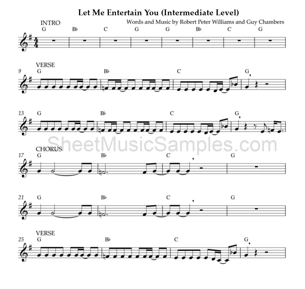 Let Me Entertain You (Intermediate Level)