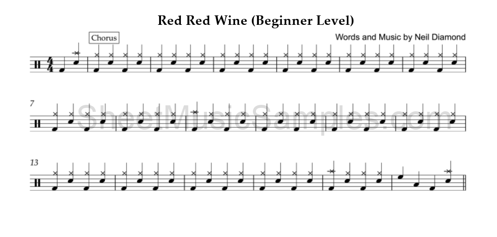 Red Red Wine (Beginner Level)