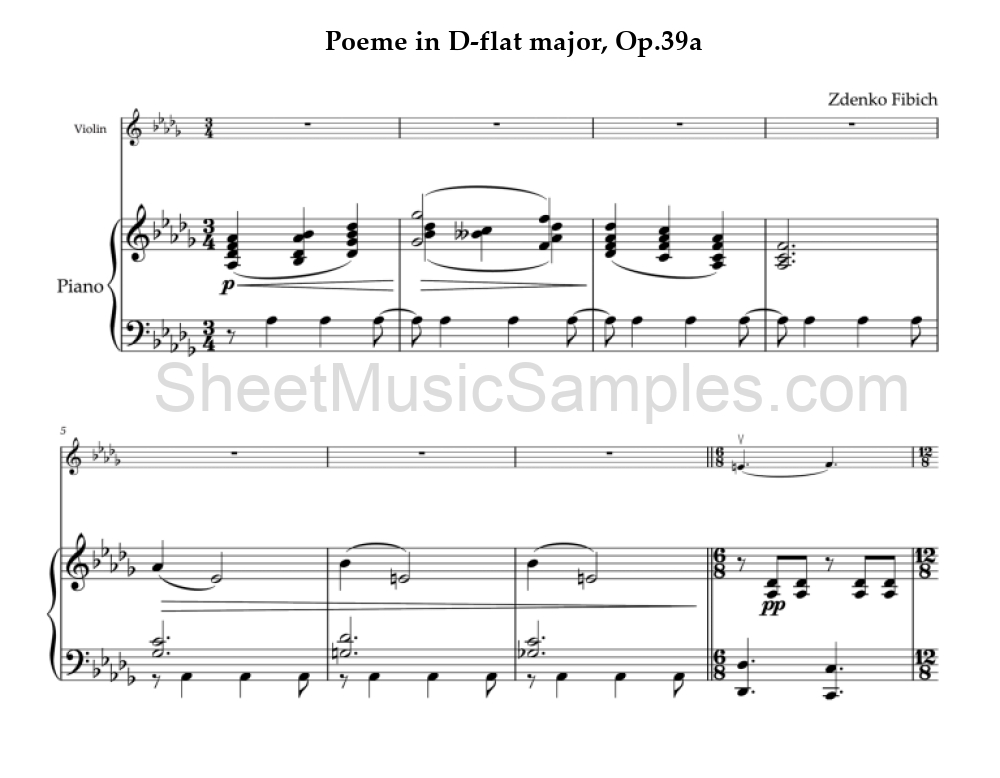 Poeme in D-flat major, Op.39a