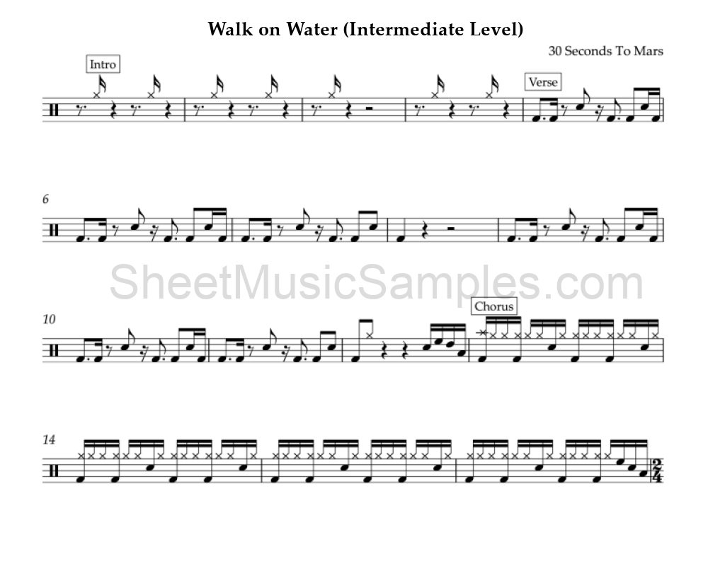 Walk on Water (Intermediate Level)