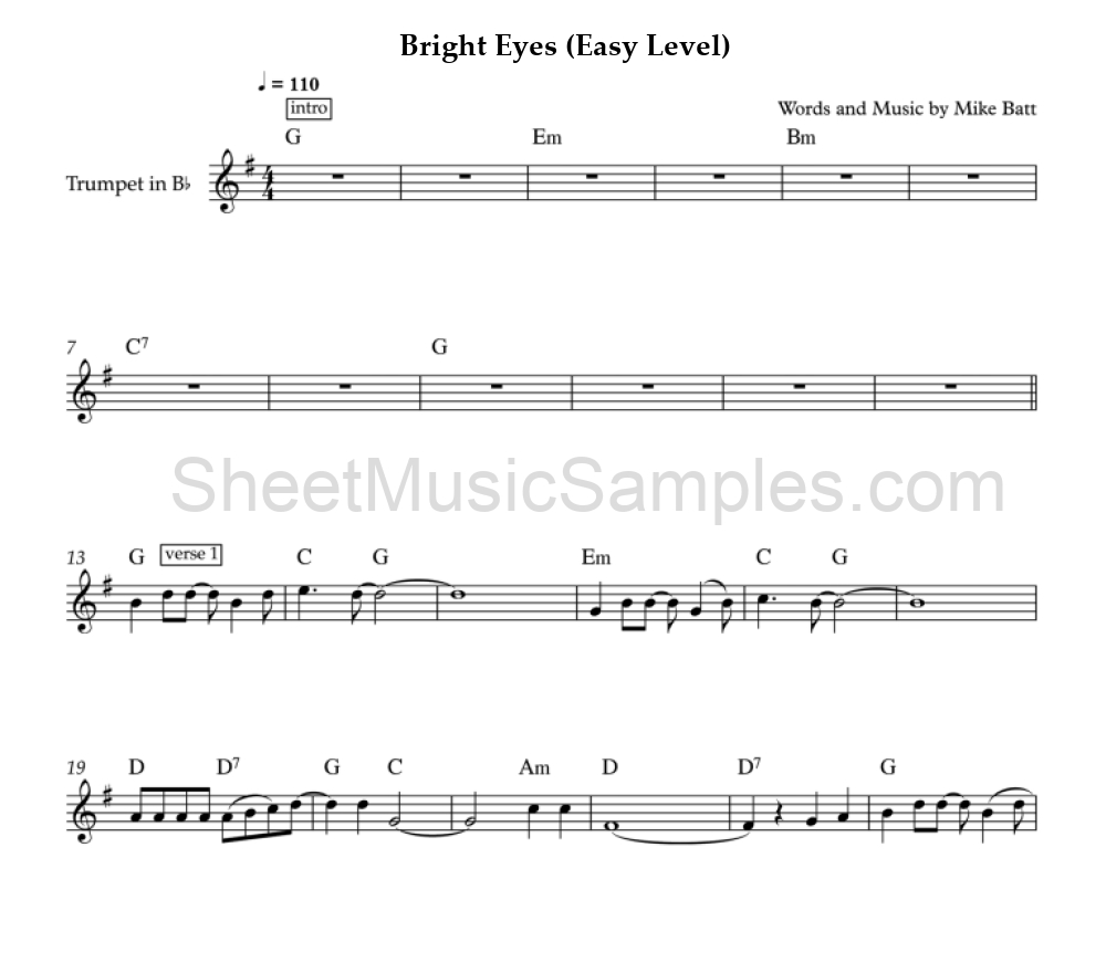 Bright Eyes (Easy Level)