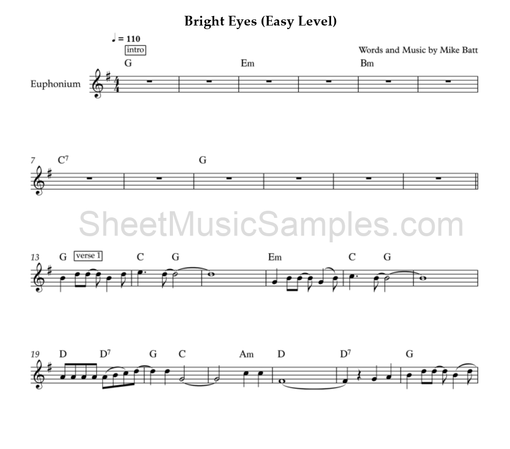 Bright Eyes (Easy Level)