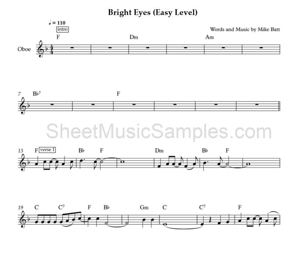 Bright Eyes (Easy Level)