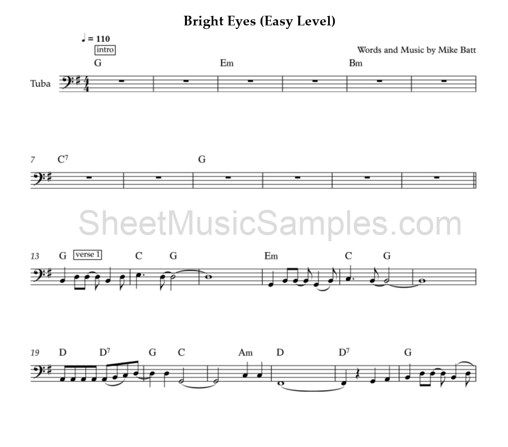 Bright Eyes (Easy Level)