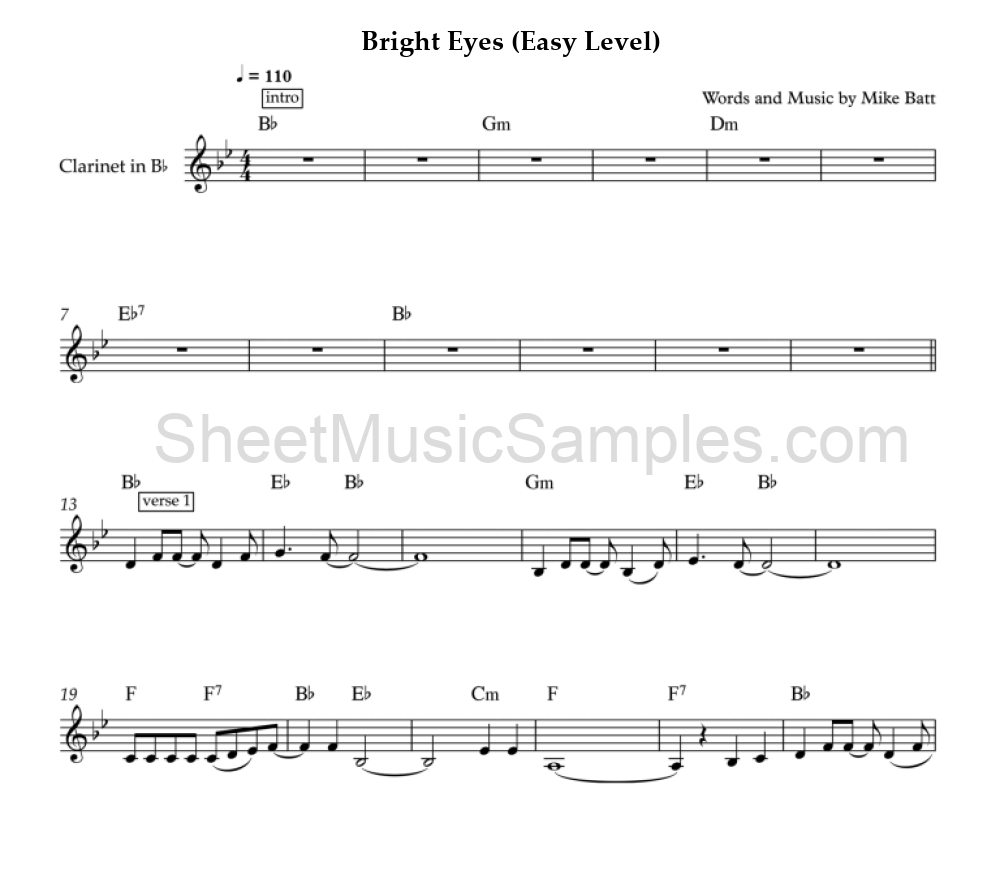 Bright Eyes (Easy Level)