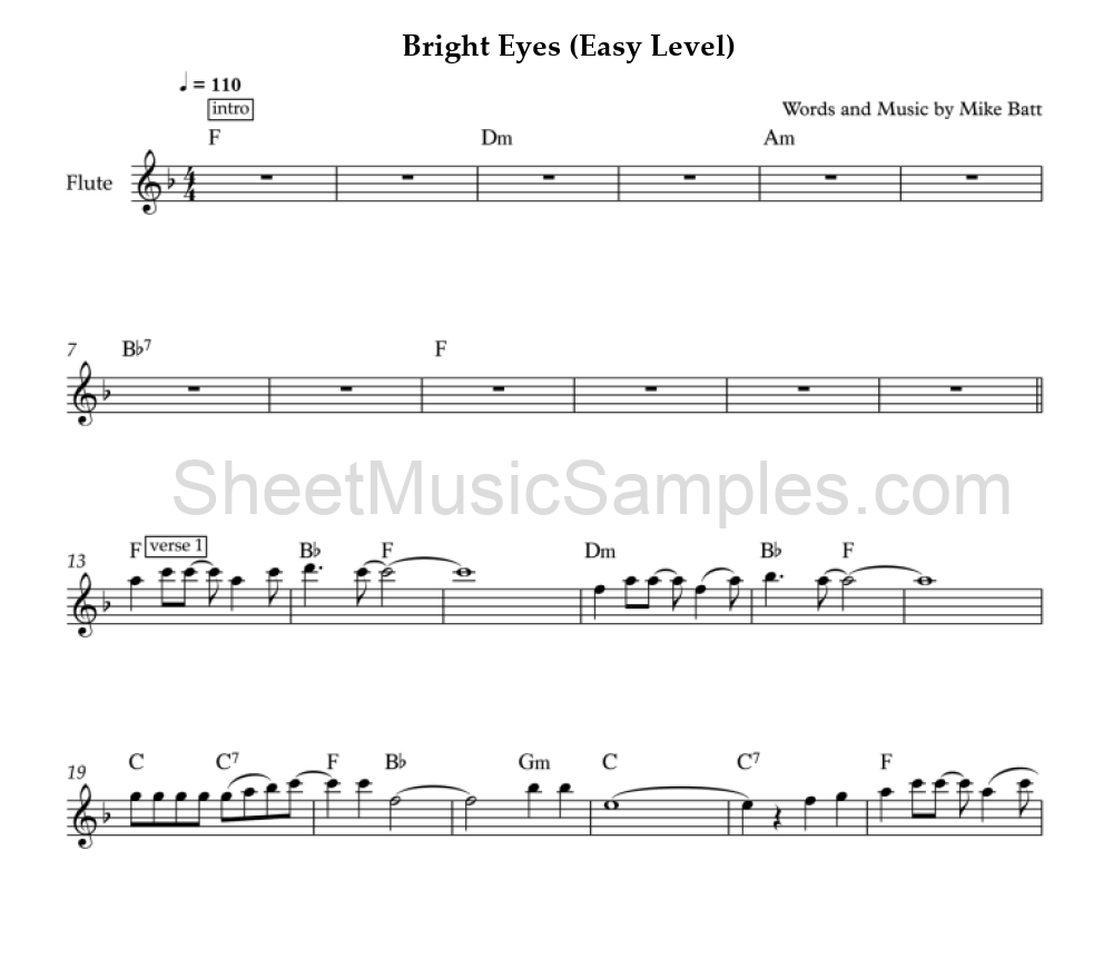 Bright Eyes (Easy Level)