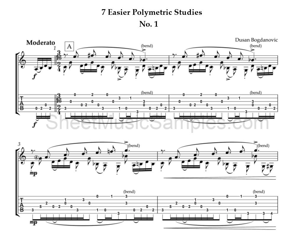 7 Easier Polymetric Studies - No. 1