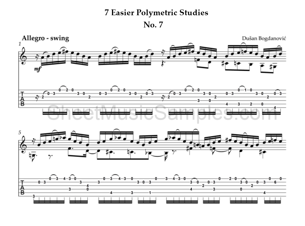 7 Easier Polymetric Studies - No. 7