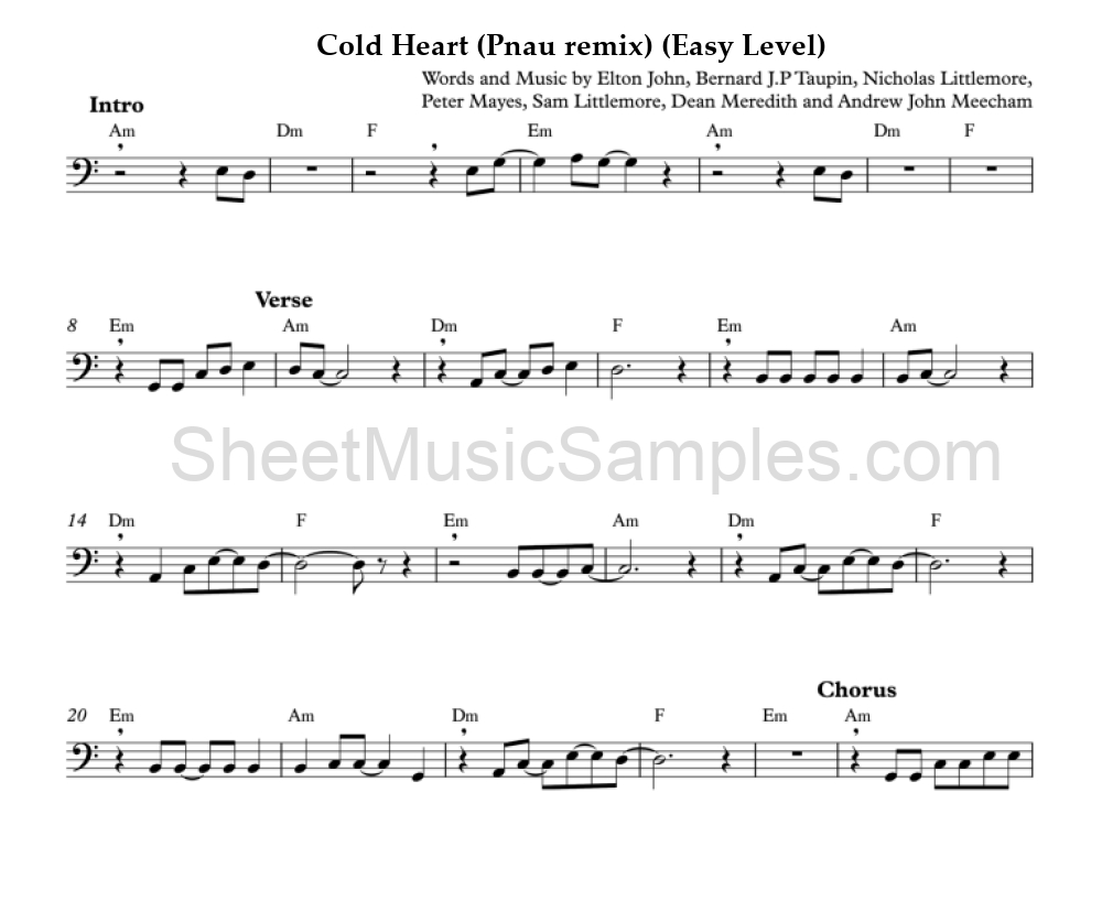 Cold Heart (Pnau remix) (Easy Level)