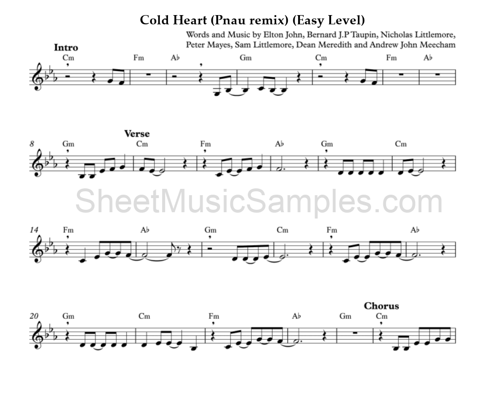 Cold Heart (Pnau remix) (Easy Level)