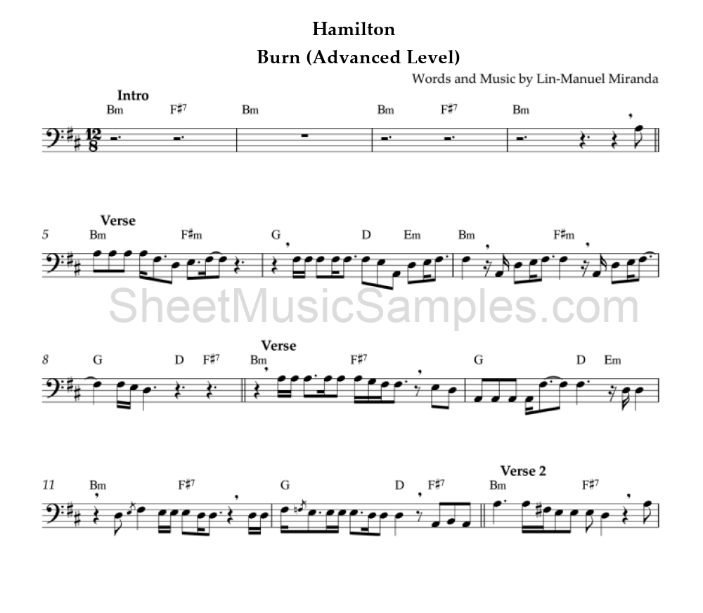 Hamilton - Burn (Advanced Level)