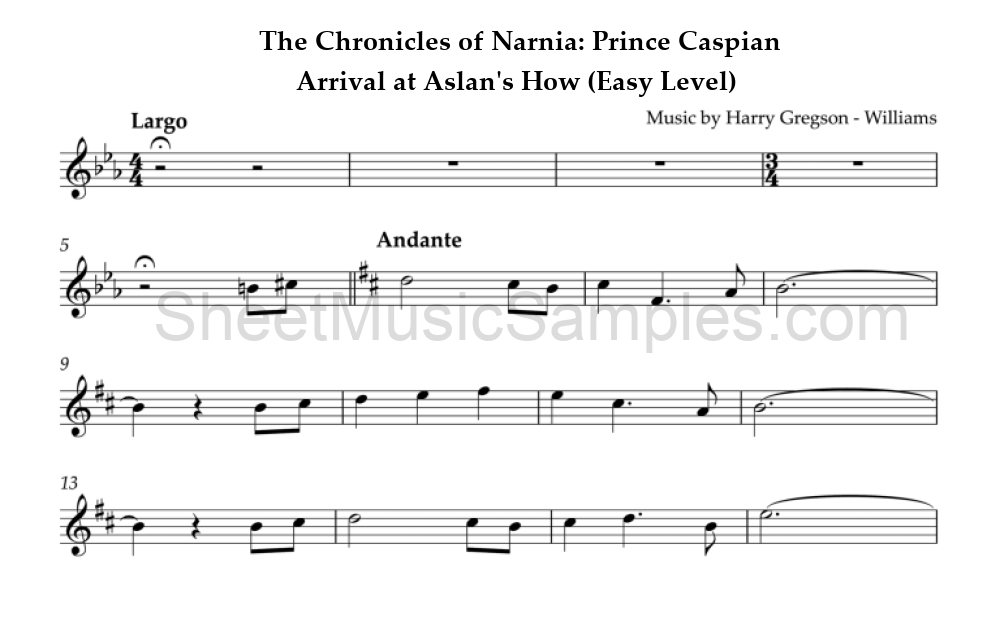 The Chronicles of Narnia: Prince Caspian - Arrival at Aslan's How (Easy Level)