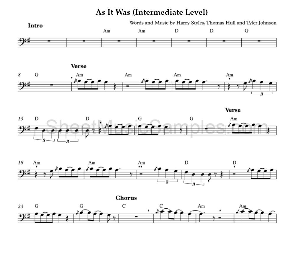 As It Was (Intermediate Level)