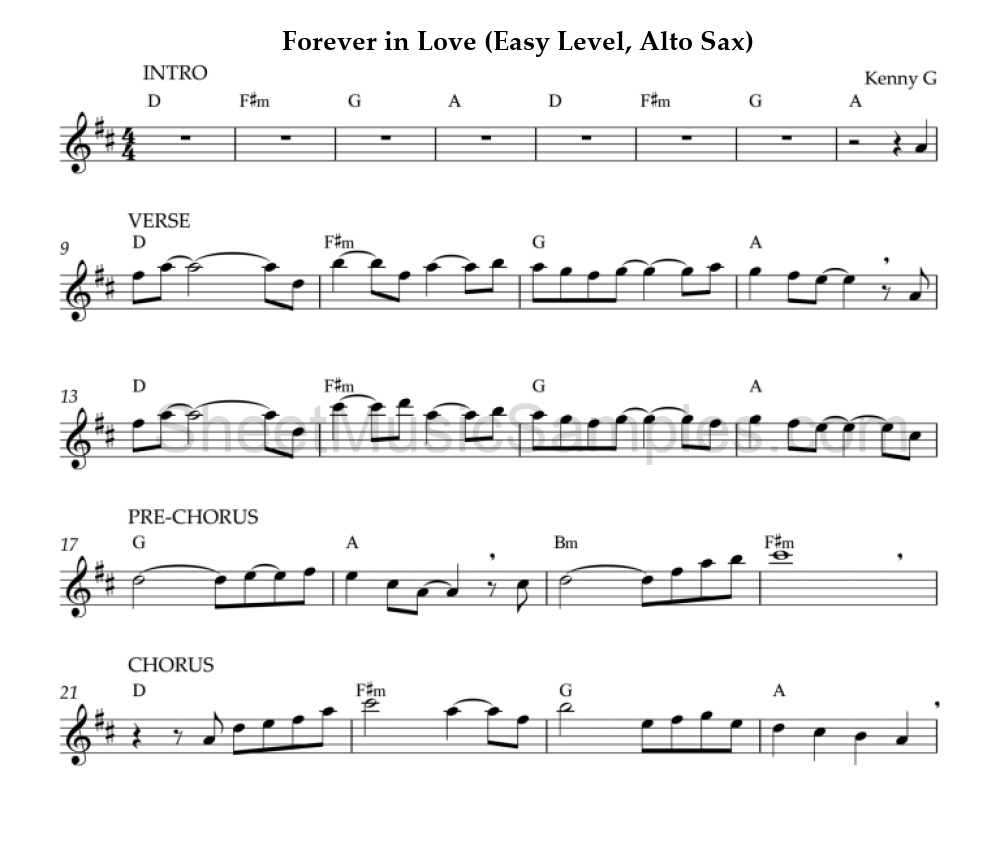 Forever in Love (Easy Level, Alto Sax)