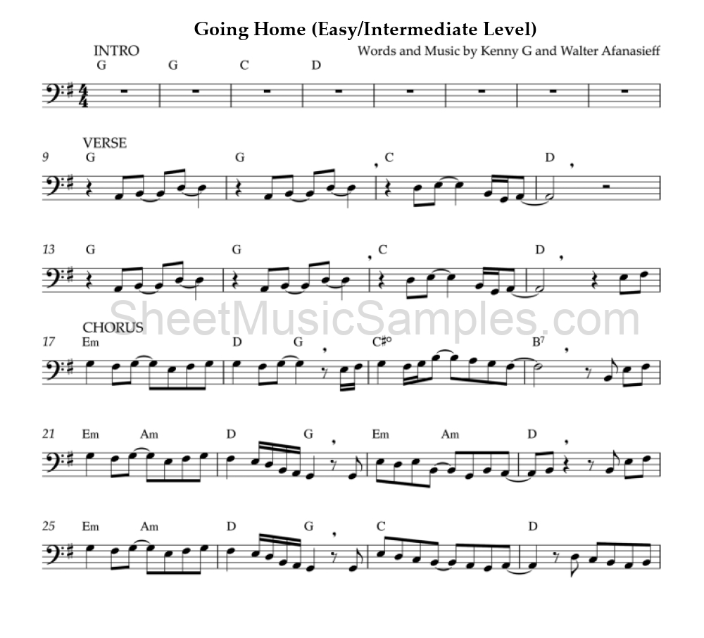 Going Home (Easy/Intermediate Level)