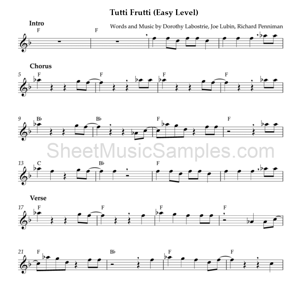 Tutti Frutti (Easy Level)