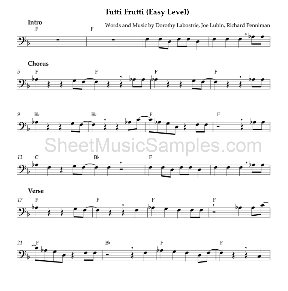 Tutti Frutti (Easy Level)