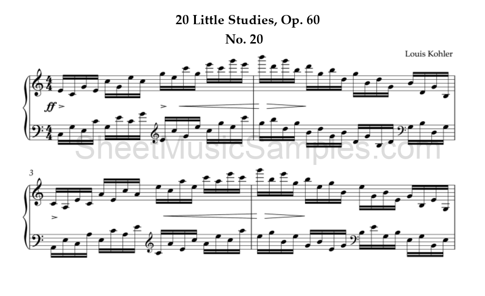 20 Little Studies, Op. 60 - No. 20