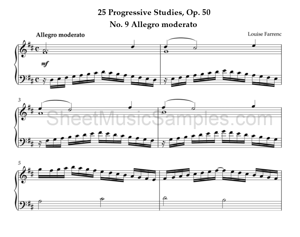 25 Progressive Studies, Op. 50 - No. 9 Allegro moderato