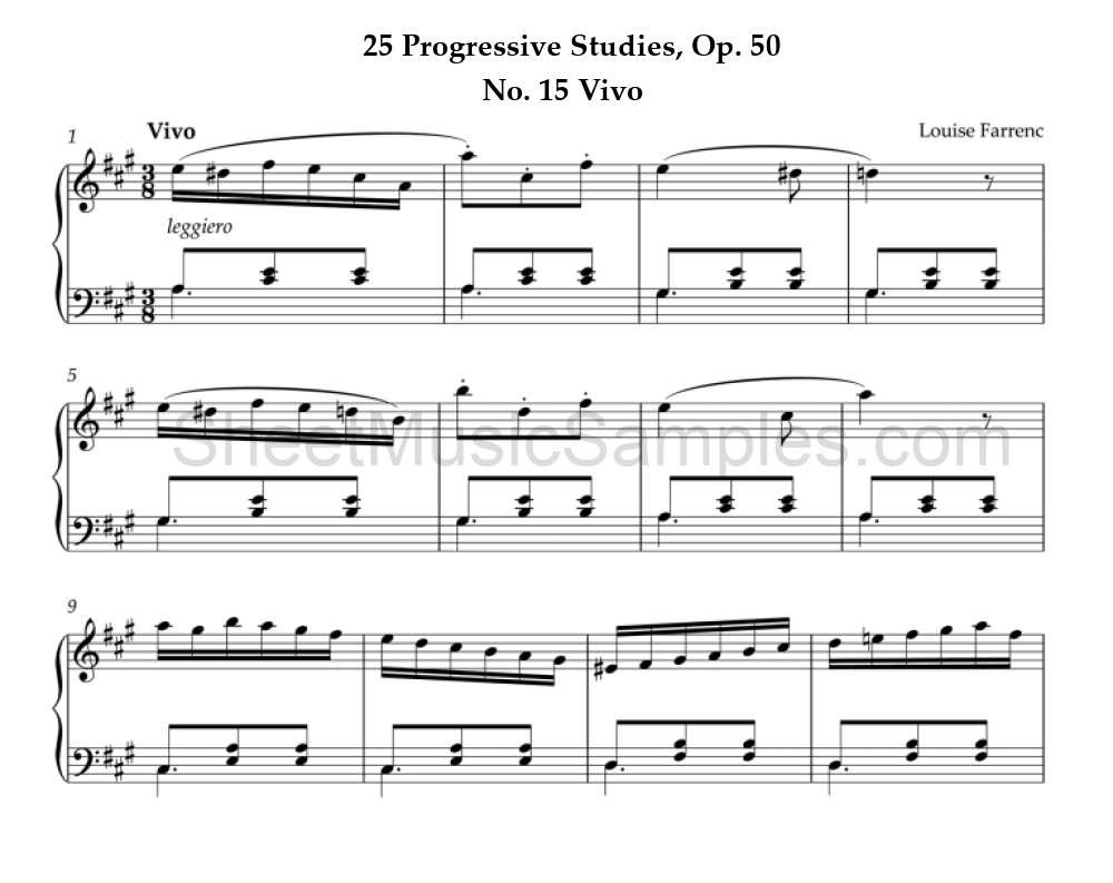 25 Progressive Studies, Op. 50 - No. 15 Vivo