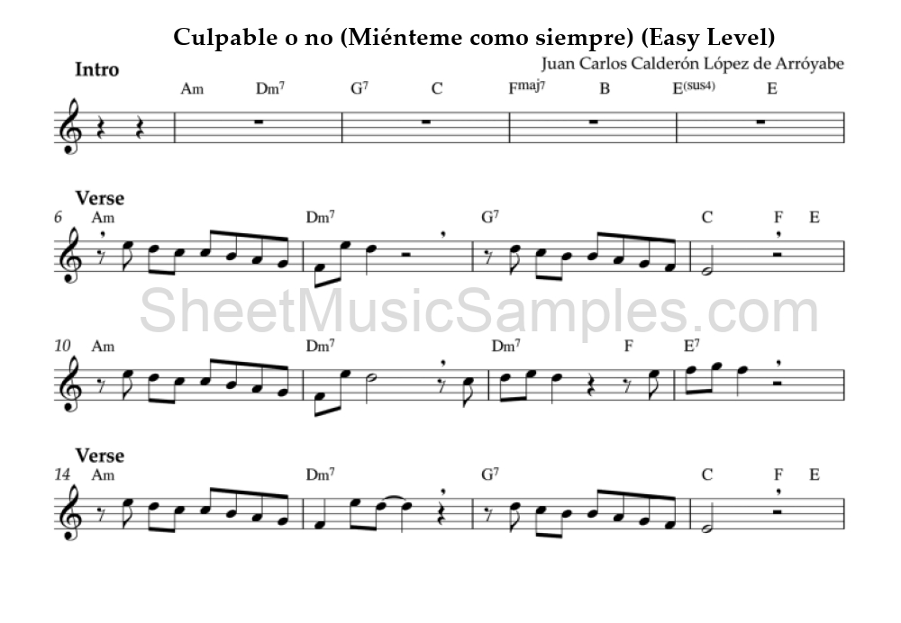 Culpable o no (Miénteme como siempre) (Easy Level)