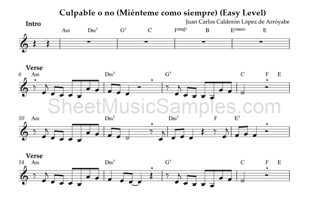 Culpable o no (Miénteme como siempre) (Easy Level)