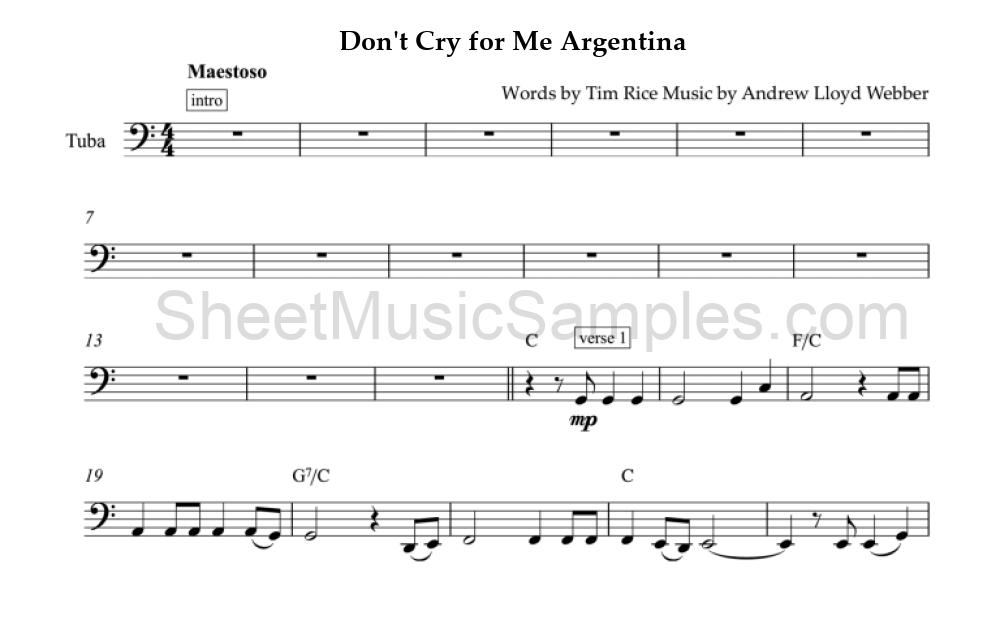 Don't Cry for Me Argentina