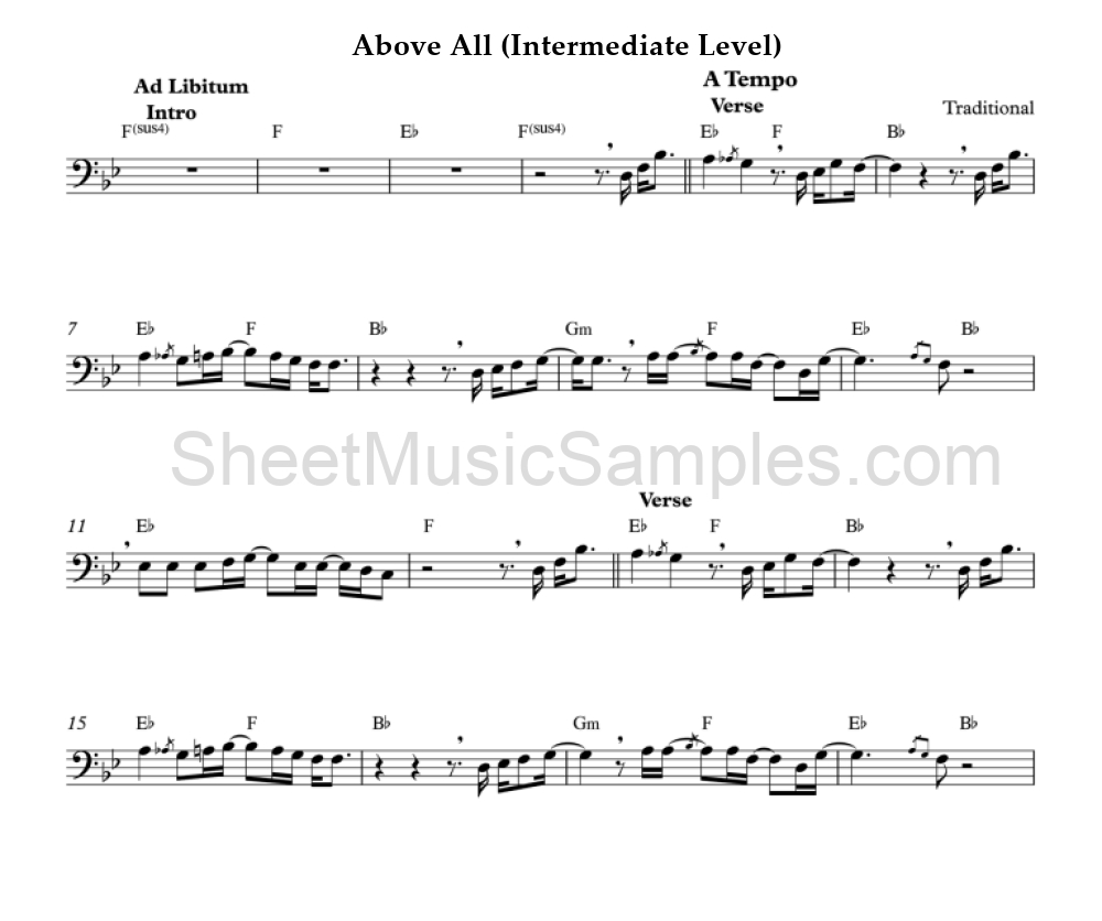 Above All (Intermediate Level)