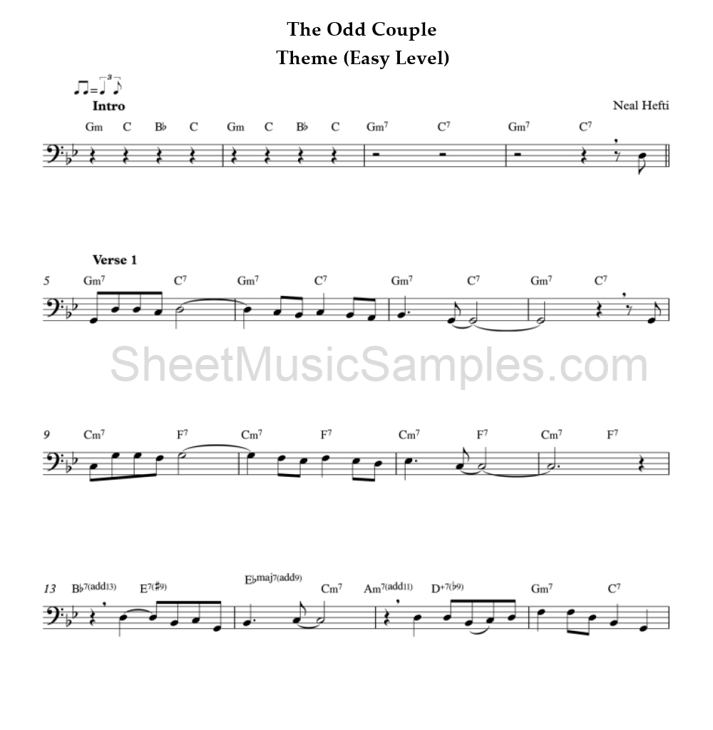 The Odd Couple - Theme (Easy Level)