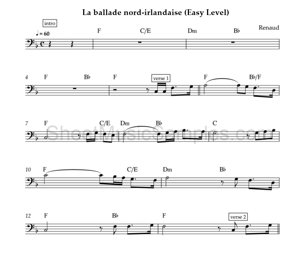 La ballade nord-irlandaise (Easy Level)