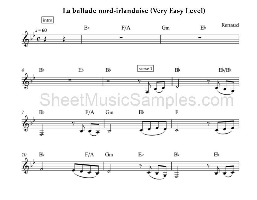 La ballade nord-irlandaise (Very Easy Level)