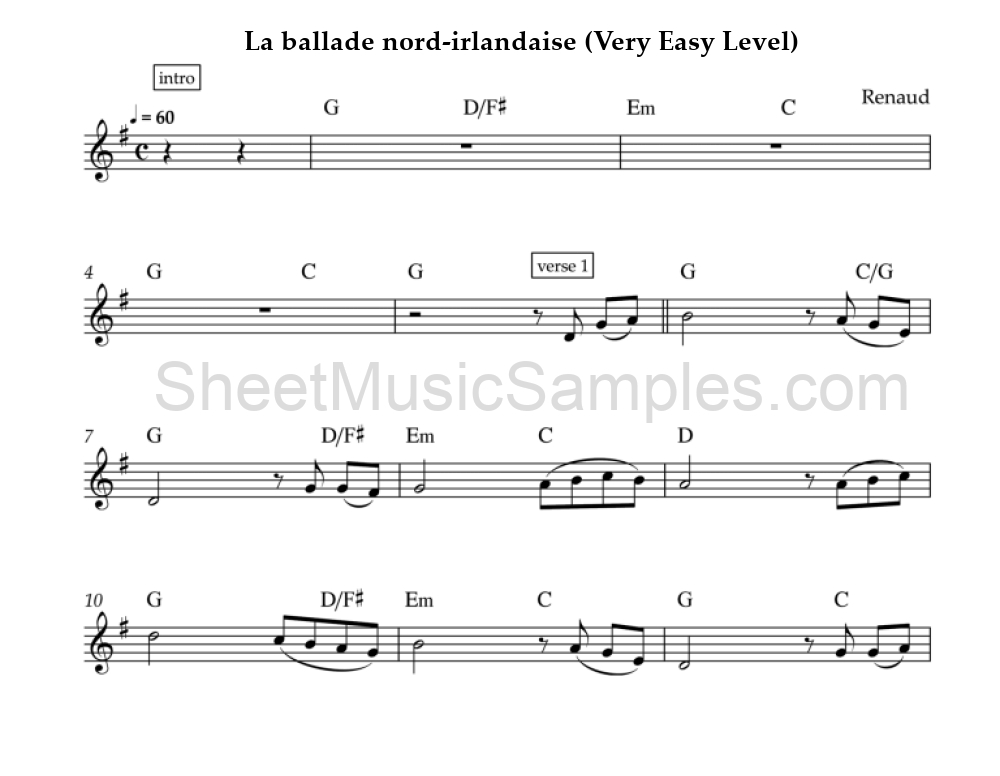 La ballade nord-irlandaise (Very Easy Level)