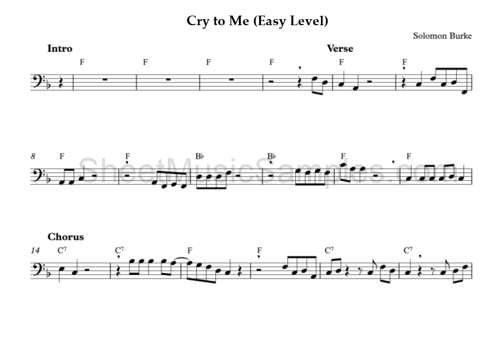 Cry to Me (Easy Level)