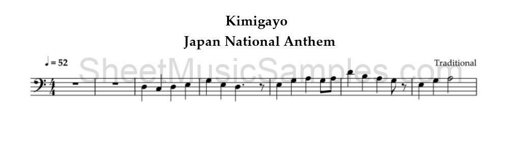 Kimigayo - Japan National Anthem