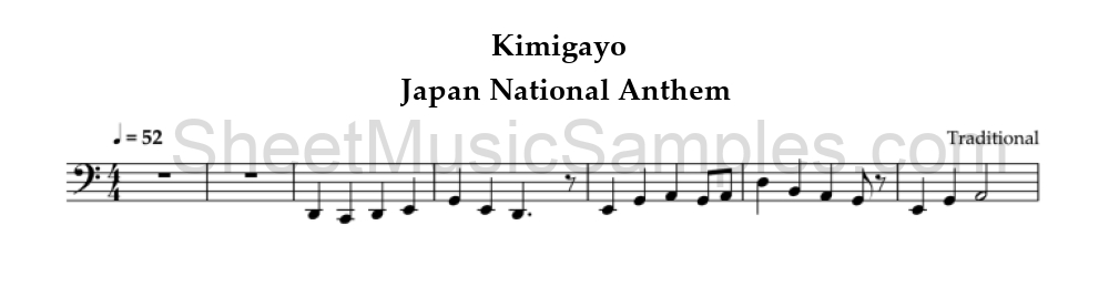 Kimigayo - Japan National Anthem