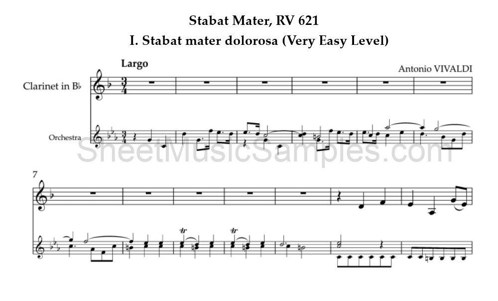 Stabat Mater, RV 621 - I. Stabat mater dolorosa (Very Easy Level)