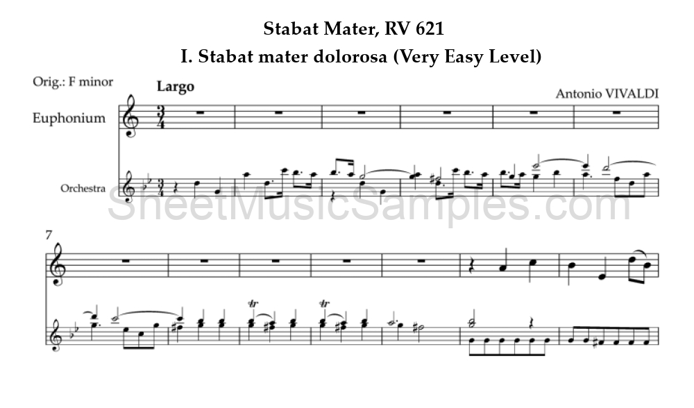 Stabat Mater, RV 621 - I. Stabat mater dolorosa (Very Easy Level)