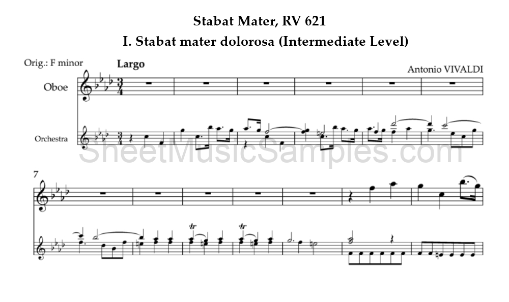 Stabat Mater, RV 621 - I. Stabat mater dolorosa (Intermediate Level)