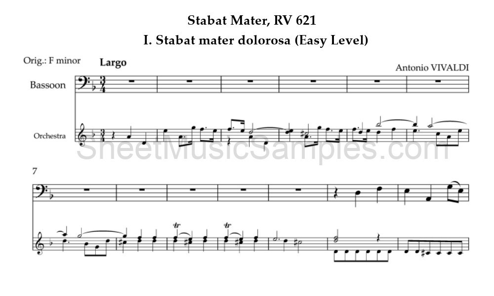 Stabat Mater, RV 621 - I. Stabat mater dolorosa (Easy Level)