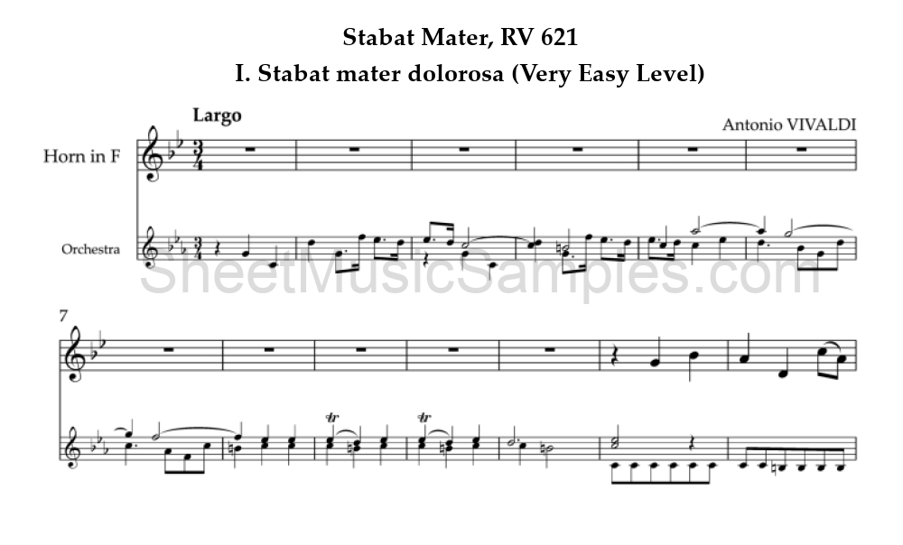 Stabat Mater, RV 621 - I. Stabat mater dolorosa (Very Easy Level)